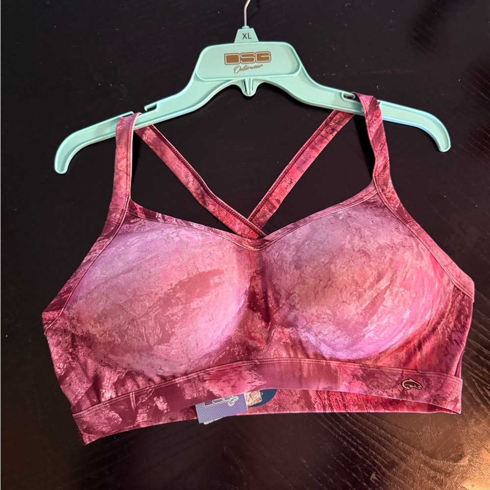 DSG Marbled Pink Sports Bra NEW